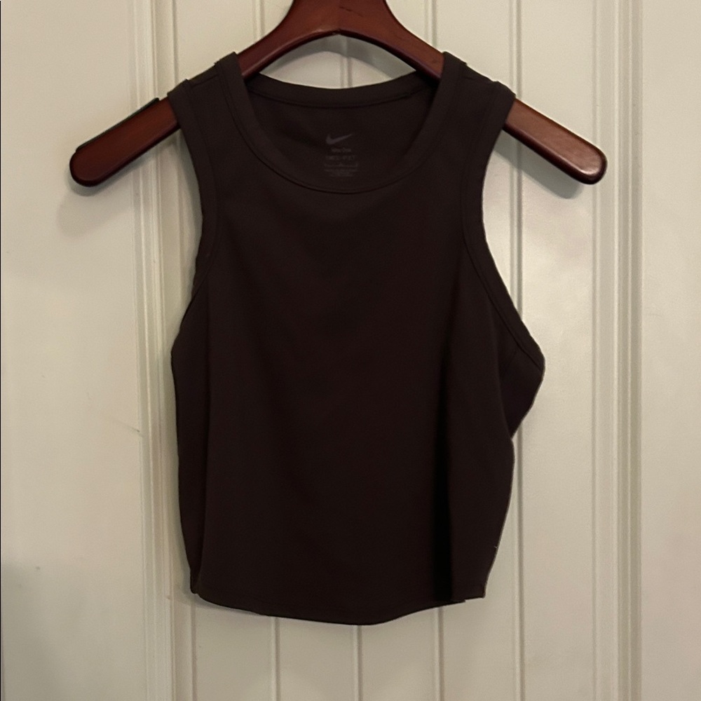 Nike Brown Racerback Crop Tank Top